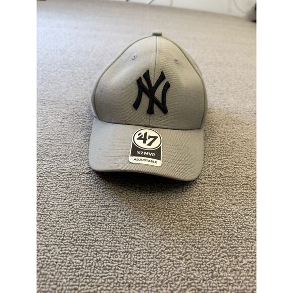 47 Brand New York Yankees Men's OSFA Grey Baseball Cap Adjustable - Picture 4 of 6